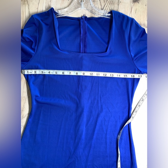 Long Sleeve Square Neck Bodycon Midi Dress - Picture 7 of 14